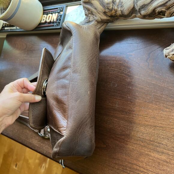 Coronado Hobo Leather Purse Concealed Carry Cognac Shoulder Bag Pockets NRA - Picture 5 of 16